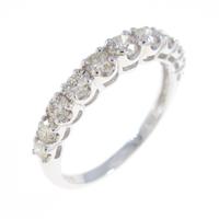 K18WG ハーフエタニティ ダイヤモンドリング