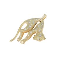 K18YG ヒョウ ダイヤモンドペンダント