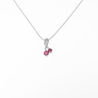 K18WG ルビーネックレス