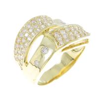 K18YG パヴェ ダイヤモンドリング