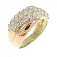 K18YG／PT／K18PG パヴェ ダイヤモンドリング