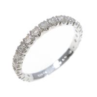 K18WG ハーフエタニティ ダイヤモンドリング