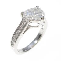 【リメイク】プラチナダイヤモンドリング 2．309ct・F・SI2・ハートシェイプ