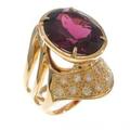 K18YG ガーネットリング