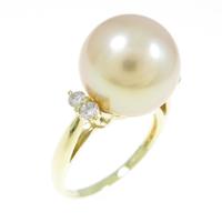 K18YG シロチョウパールリング