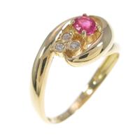 K18YG ルビーリング