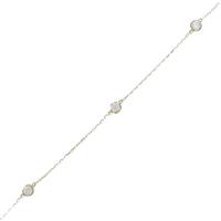 【リメイク】K18YG スリーストーン ダイヤモンドブレスレット