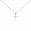 4゜C クロス ダイヤモンドネックレス