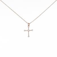 4゜C クロス ダイヤモンドネックレス