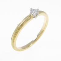 750YG／PT ソリティア ダイヤモンドリング