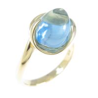 K18YG ブルートパーズリング