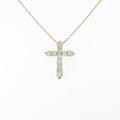 K18YG クロス ダイヤモンドネックレス