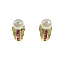 K18YG アコヤパールイヤリング