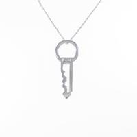 K18WG キー ダイヤモンドネックレス