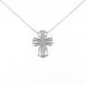 K18WG クロス ダイヤモンドネックレス