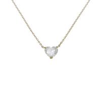 【リメイク】K18YG ハート ダイヤモンドネックレス 0．794ct・D・SI1・ハートシェイプ