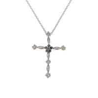 K10WG クロス ダイヤモンドネックレス