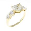 K18YG ダイヤモンドリング 1．345ct・VLY・SI1・ハートシェイプ