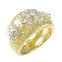 750YG／750WG フラワー ダイヤモンドリング