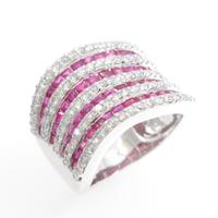 K18WG ダイヤモンドリング