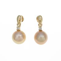 K18YG シロチョウパールイヤリング