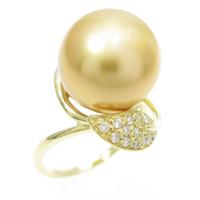 K18YG シロチョウパールリング