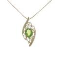 K18YG ペリドットネックレス
