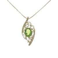 K18YG ペリドットネックレス