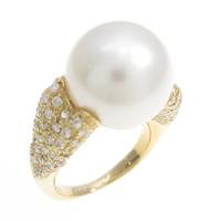 K18YG シロチョウパールリング