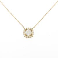 【リメイク】K18YG ダイヤモンドネックレス 0．527ct・H・VS1・VG