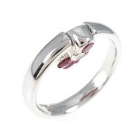 K18WG ハート ルビーリング