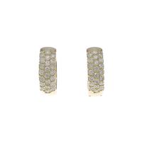 K18YG パヴェ ダイヤモンドピアス