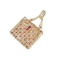 K18YG バッグ ルビーペンダント