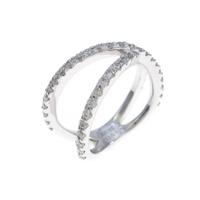 K18WG ダイヤモンドピンキーリング