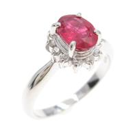 【ジュエリー在庫処分】PT ルビーリング