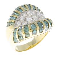 18KTYG／18KTWG パヴェ ダイヤモンドリング