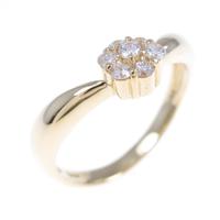 K18YG フラワー ダイヤモンドリング