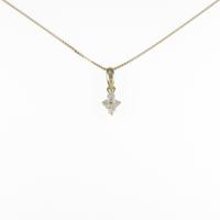 K18YG フラワー ダイヤモンドネックレス