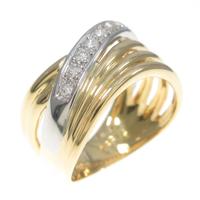 K18YG／PT ダイヤモンドリング