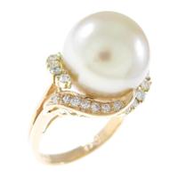 750YG シロチョウパールリング