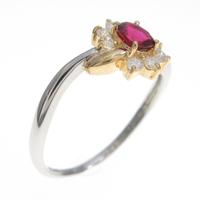 K18YG／PT ルビーリング