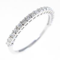 【リメイク】K18WG ハーフエタニティ ダイヤモンドリング