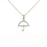 18KYG／K18YG アンブレラ ダイヤモンドネックレス