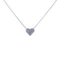 K18WG ハート サファイヤネックレス