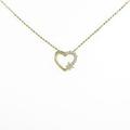 K18YG ハート ダイヤモンドネックレス