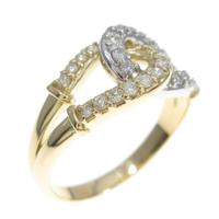 K18YG／PT ダイヤモンドリング