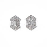 K18WG ダイヤモンドピアス