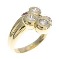 750YG ルビー ダイヤモンドリング