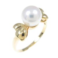 K18YG アコヤパールリング