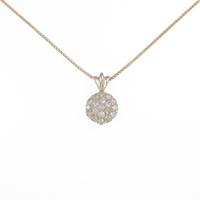 K18YG パヴェ ダイヤモンドネックレス